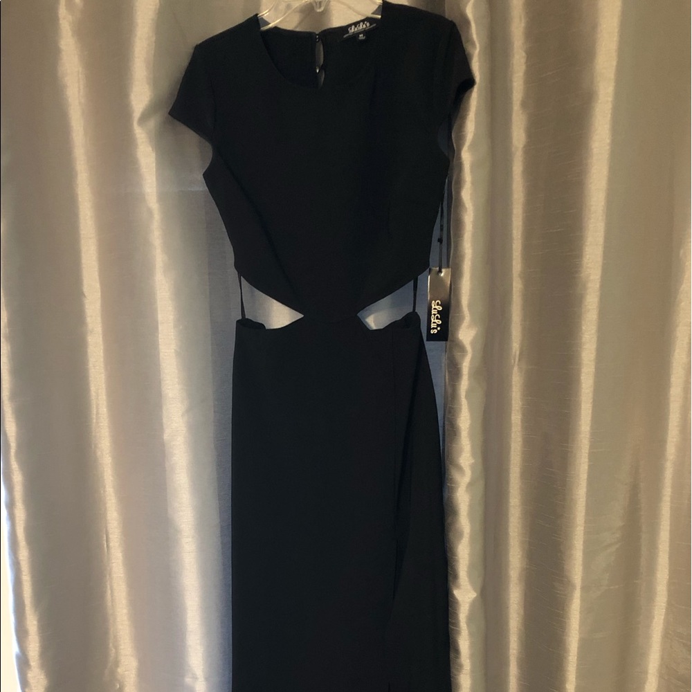 Lulu’s Floor Length Black Dress